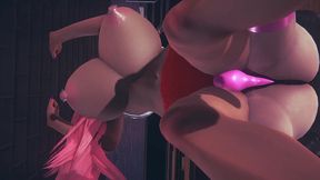 hooters chick gets railed by a futa - 3d porn parody