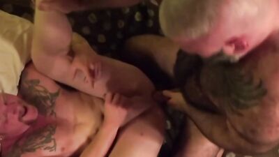 Daddy Cream & Daddy Mugs bareback with their hairy bear asses and facial hair