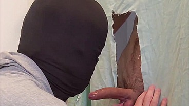 Visited the local glory hole from gridnr and cum in his mouth