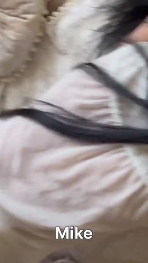 Emotional moment from "Stepmother visited her Stepson to fuck him. Dirty Talk"