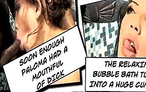 Tgirl gets facial load of cum