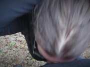 Goth Milf Outdoors On Her Knees Sucking Dick - Facial