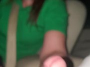 TexasSunshyne in car, driving having  foreplay fun