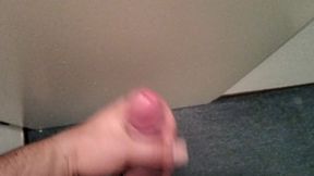 Jerking my white dick until I cumshot all over !