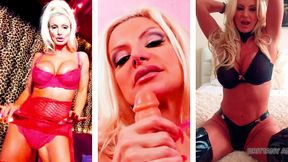 big titted blonde brittany andrews stuffs her muff with a big dildo!