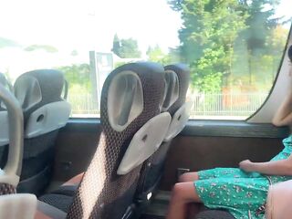 Eager Guy Takes Out His Dong On Public Bus - But Gal Doesn't Lose Her Head And Helps Him Cum