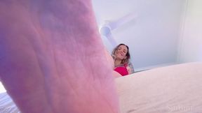 Giantess Spoils Her Favorite Tiny Toy – Gentle Foot Rub & Affection POV