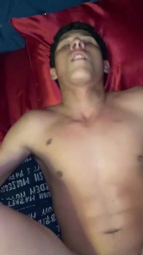 Young, slim, straight man receives penetration for the first time