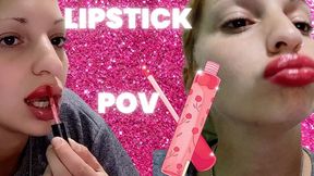 Lipsticks on my lips POV