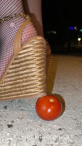 Wedge Crushing Tomato and Cucumber