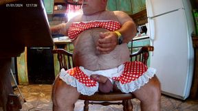 Dressed up Using My Cum Again to Shoot Another Big Load