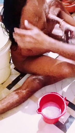 Desi Couple Soapy Bathroom Sex - Wet Body Massage & Hard Fuck