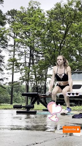 Eva Summers 2025 June Squats  Squats &amp; Thrusters  Decline Bench Sit-ups Workout