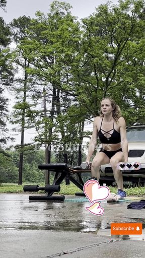 Eva Summers 2025 June Squats  Squats &amp; Thrusters  Decline Bench Sit-ups Workout