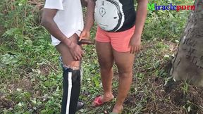 ebony chubby woman miracleporn fucked outdoor in the bush under palm trees with bbc bang king empire round 2