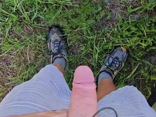 Quick Pee at Work Outside in Public