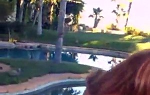 Luna lane's poolside pussy fuck