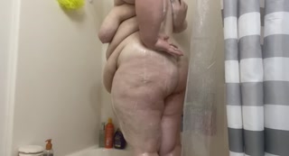 Mommy covered in soap