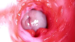 Extreme close up of a big cock in a sloppy wet sweet hole!