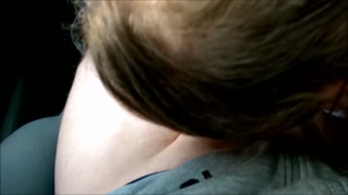 Public Street Car Blowjob &amp; Cum in Mouth Driving