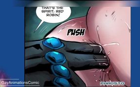 Batman Slams Nightwing Big Ass Raw Cum Gushing Anal Destruction