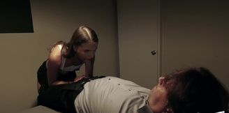 Crime investigation goes intimate between hot slut and old detective