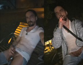 Lost bet: I piss all over myself in public