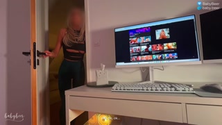 My First Ever Blowjob &amp; Hard Deepthroat with My Stepbro - BabyBeer