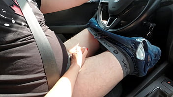 stepsister can&#039_t wait for me to fuck her and masturbate me on the way to the country house