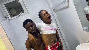 Toilet Scene Got Fucked by a 12 Inches Nigeria Black Guy