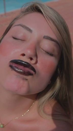 Sara Blonde makes AHEGAO and gives instructions for masturbation   Clip 1