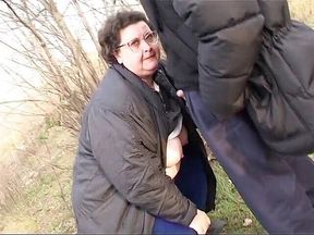 My grandma gives me a blow job in a park!