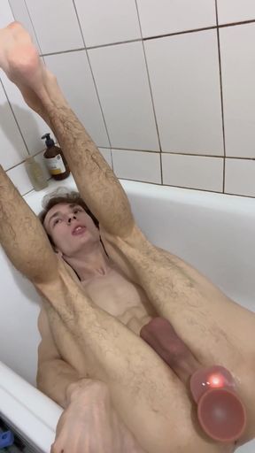 Femboy is playing in the shower   Clip 1