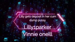 lilly gets a deposit in her cum dump pussy