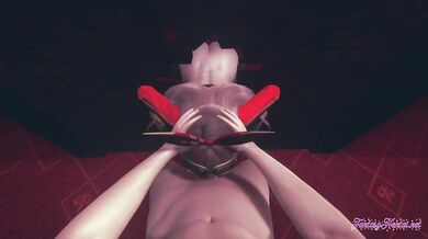 Genshin Impact Hentai - POV Amber blowjob and fucked