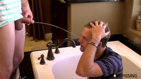 BoyPissing: Preston Ettinger feast on Dustin Fitch and his pals delicious dicks and hot piss