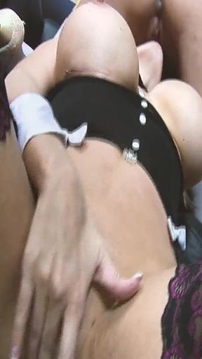 Lesbian Hot MILFs Scene 3: Lesbian Orgy of Big-breasted Women Having Sex Together in a Sex Shop