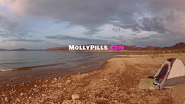 Awesome Sex on Public Beach Creampie POV - Molly Pills - Amateur College Chick with Big Booty Amazing Cock Riding!!