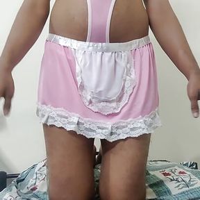 Indian Sissy Faggot Locked in Chastity Cage