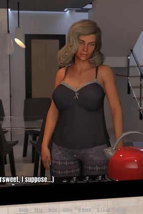 Grandmas house: mature MILF is massaging a younger guy ep.22,23