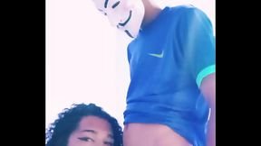 Primeira vez que o novinho ganhou uma mamada da Wanessa