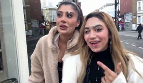 public cum walk with her friend