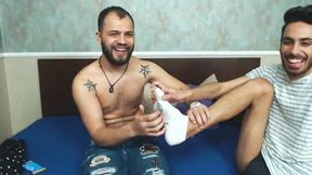 Bear White Sexy Guy with Twink Arabian Guy