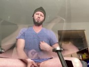 Asher Devin Beats Huge Dick On Hotel Glass Table For You