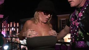 Wild pussy party in our room at Mardi Gras