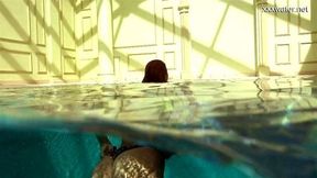 Olla Oglaebina aka Vyvan Hill underwater naked