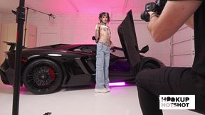 bts - inked beauty cc flaunts her curves in a cute gothic try-on!