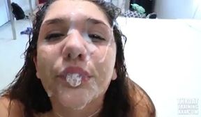 Bimbo bigboobs facefuck deepthroat whore more than she bargained