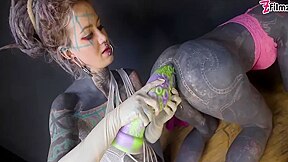 Tranny Anal Stretching By Tattooed Dominatrix