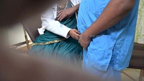 DOCTOR SHOCKED while nurse fucked her in clinic